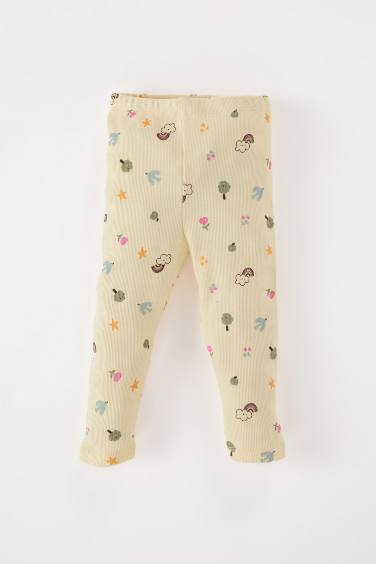 طقم بيجاما بيبي بناتي مضلع قصة عادية بكم طويل - قطعتين