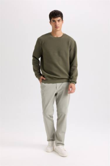 қалыпты пішім дөңгелек жаға Свитер