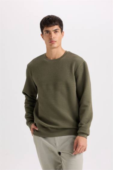 қалыпты пішім дөңгелек жаға Свитер