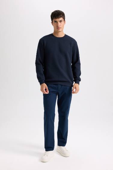 қалыпты пішім дөңгелек жаға Свитер