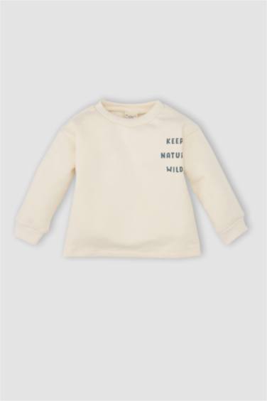 Baby Boy Crew Neck Printed T-shirt Jumpsuit 2 Piece