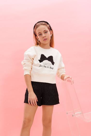 Sweatshirt de Noël pour fille imprimé Coupe relax