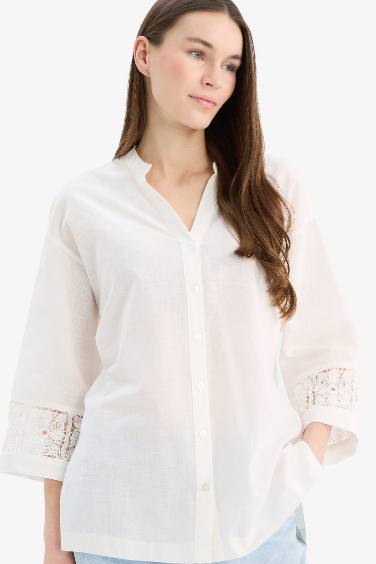 Relax Fit Resort Collar Basic Half Sleeve Shirt