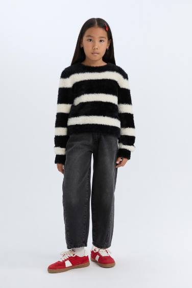 بنطلون جينز بناتي بارل فيت برجل واسع