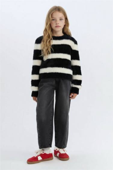 Girl Barrel Fit Ankle Boy Wide Leg Jeans