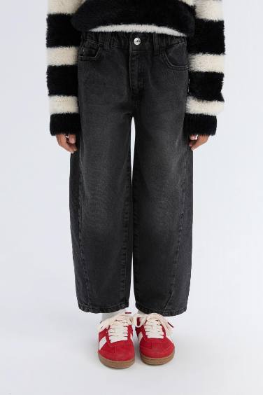 بنطلون جينز بناتي بارل فيت برجل واسع