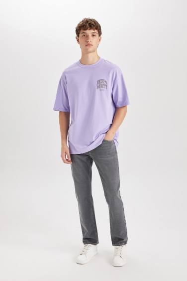 Boxy Fit Rick and Morty Licensed Crew Neck Printed Short Sleeve T-Shirt