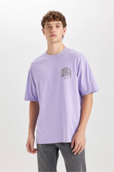 Boxy Fit Rick and Morty Licensed Crew Neck Printed Short Sleeve T-Shirt