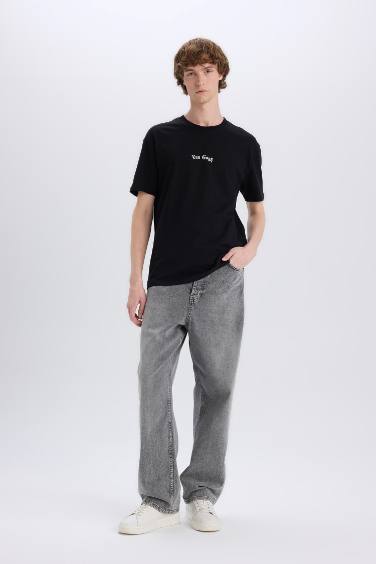 Regular Fit Van Gogh Licensed Crew Neck Printed Short Sleeve T-Shirt