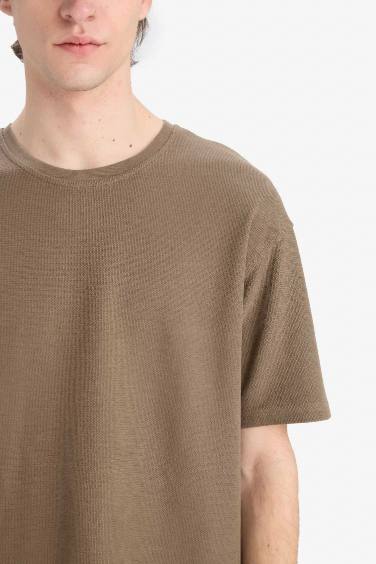 Boxy Fit Crew Neck Short Sleeve T-Shirt