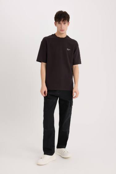 تيشيرت نص كم تقيل اوفر سايز مطبوع