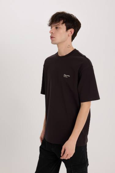 تيشيرت نص كم تقيل اوفر سايز مطبوع