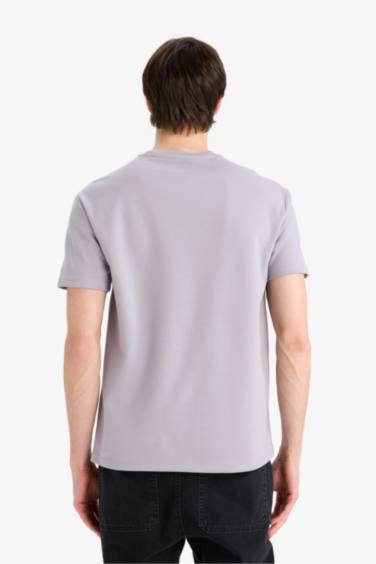 Regular Fit Crew Neck Printed Short Sleeve T-Shirt