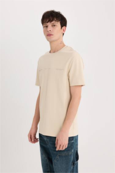 T-Shirt imprimé à col rond et coupe regulière