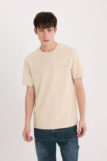 T-Shirt imprimé à col rond et coupe regulière