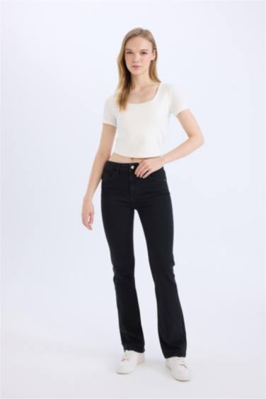 High Waist Long Jeans