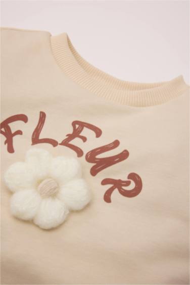 Ensemble de 3 pièces: Sweat imprimé, jupe et chaussettes pour BéBé Fille