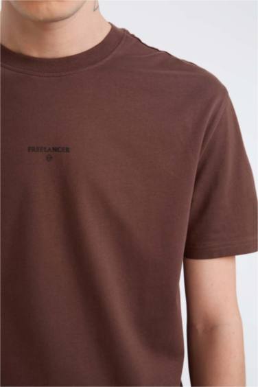 Regular Fit Crew Neck Printed Short Sleeve T-Shirt