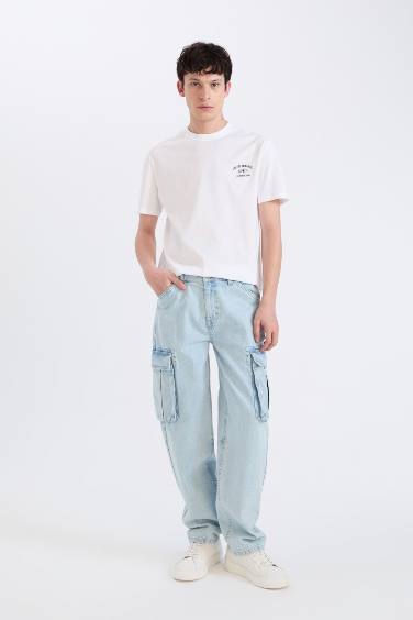 Regular Fit Crew Neck Printed Short Sleeve T-Shirt