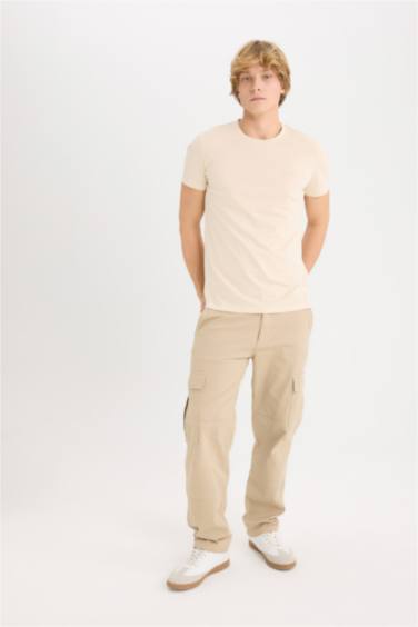 Slim Fit Crew Neck Printed Short Sleeve T-Shirt