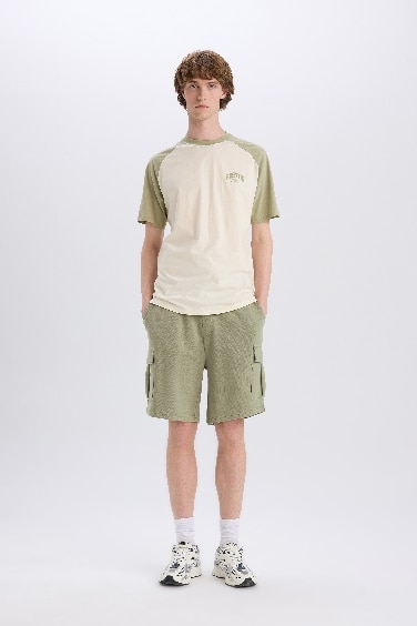 Boxy Fit Crew Neck Printed Short Sleeve T-Shirt