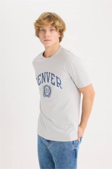 Regular Fit Crew Neck Printed T-Shirt