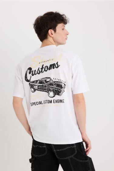 Boxy Fit Crew Neck Printed T-Shirt