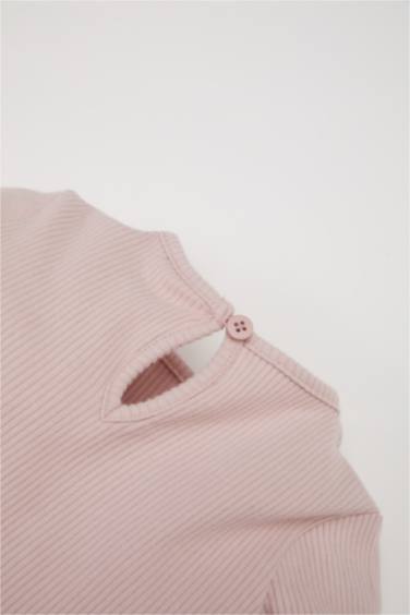 Baby Girl Floral Long Sleeve Corduroy Camisole Dress