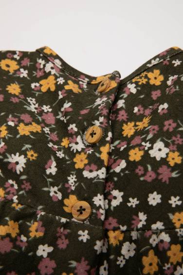 Baby Girl Patterned Long Sleeve Dress