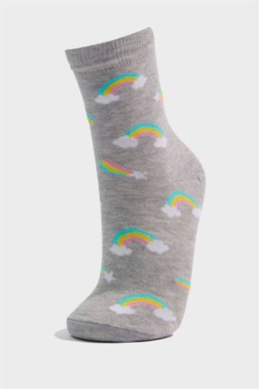 Girl 3 Piece Cotton Long Socks