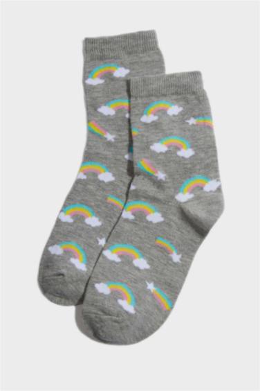 Girl 3 Piece Cotton Long Socks