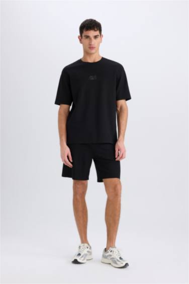 Футболка оверсайз с круглым вырезом и принтом, с коротким рукавом