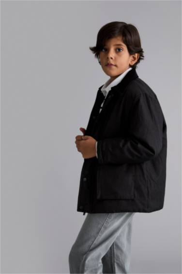 Boy Polo Collar Jacket
