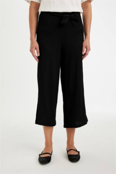 Regular Fit Crepe Trousers