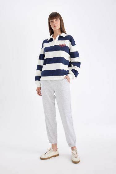 Свитшот свободного кроя с принтом