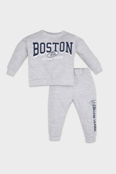 Baby Boy Printed Sweatshirt Jogger Sweatpants 2 Piece Set