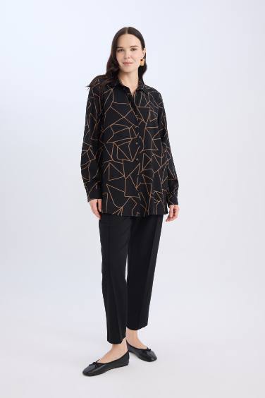 Regular Fit Fiyonk Yaka Belmando Uzun Kollu Gömlek