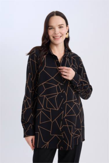 Regular Fit Fiyonk Yaka Belmando Uzun Kollu Gömlek