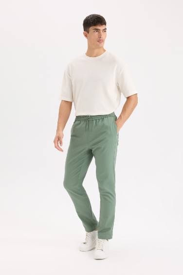 Combed Waist Tied Jogger Pants