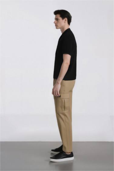 Relax Fit Rahat Kesim Yazlık Pantolon Kargo Cepli Düz Paça