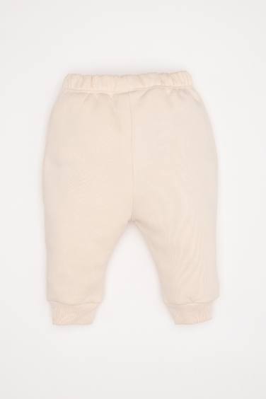 Baby Girl Regular Fit Elastic Waist Leg Floral Sweatpants