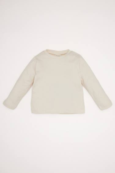 طقم بيبي اولادي مخمل تيشيرت وسالوبيت قصة عادية - قطعتين