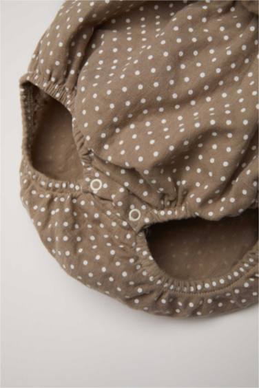 Baby Girl Polka Dot Long Sleeve Muslin 3 Piece Set