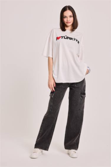 تيشيرت نص كم واسع