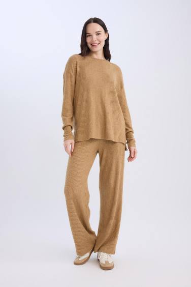 Pantolon Traditional Flare Fit Düz Paça Fitilli Kaşkorse