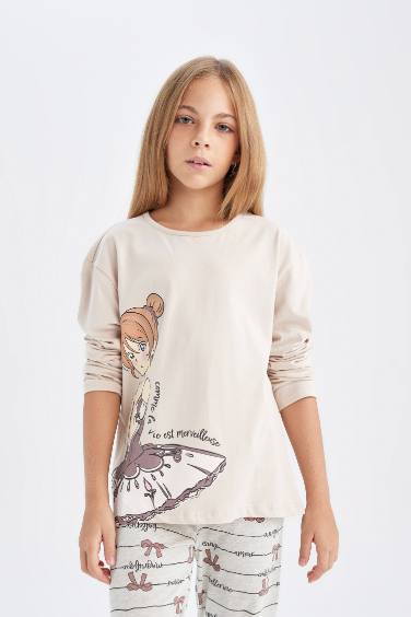 Girl Printed Thin 2 Piece Pajama Set