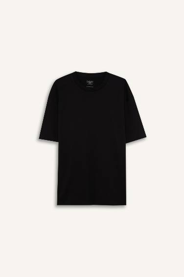 Boxy Fit Crew Neck Basic Short Sleeve T-Shirt