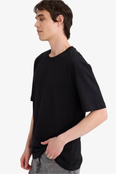 Boxy Fit Crew Neck Basic Short Sleeve T-Shirt
