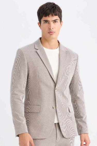 Slim Fit Jacket Collar Blazer