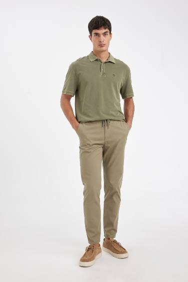 jogger Super Skinny Hem Cotton Trousers